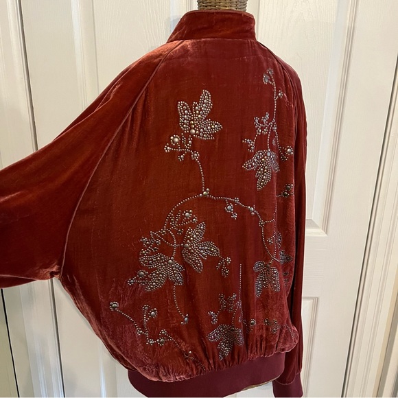 ZARA STUDIO Velvet Bomber Jacket , Limited Edition , Sz L - Picture 7 of 17